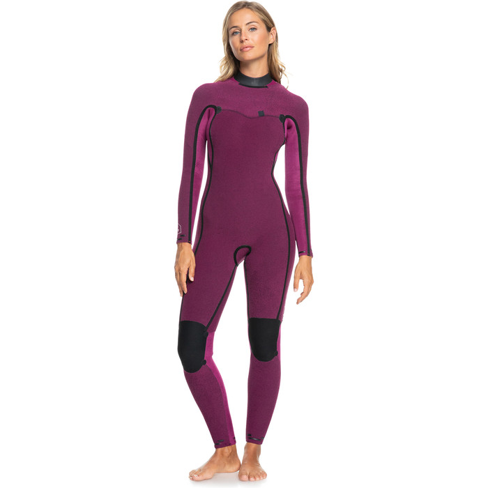 2024 Roxy Womens Elite XT 4/3mm GBS Chest Zip Wetsuit ERJW103134 - Anthracite Leaf